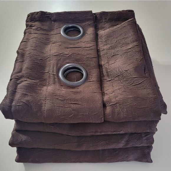 Better Homes and Gardens Chocolate Brown Solid Drapes with Grommets - Picture 2 of 6
